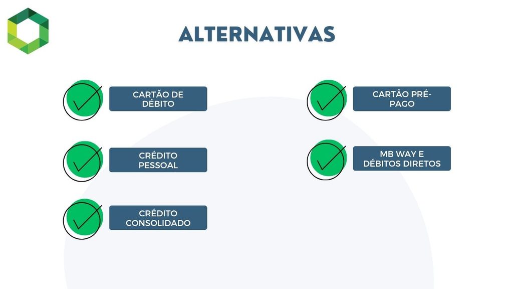 alternativas ao cartão de crédito