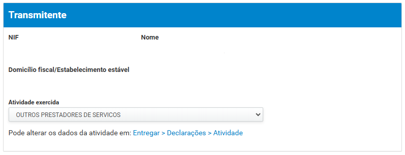 como emitir recibos verdes e preencher transmitente